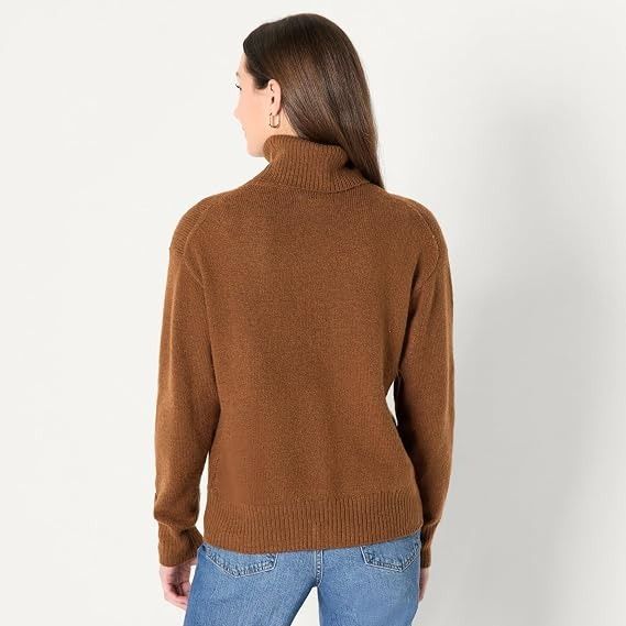 Brown Turtleneck Sweater image 4